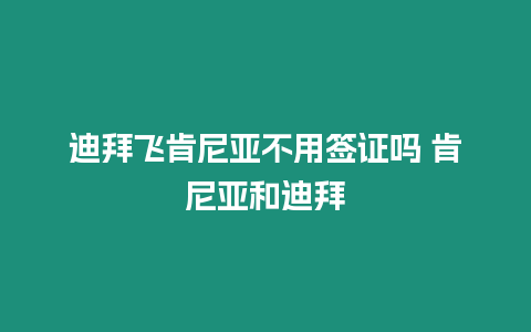 迪拜飛肯尼亞不用簽證嗎 肯尼亞和迪拜