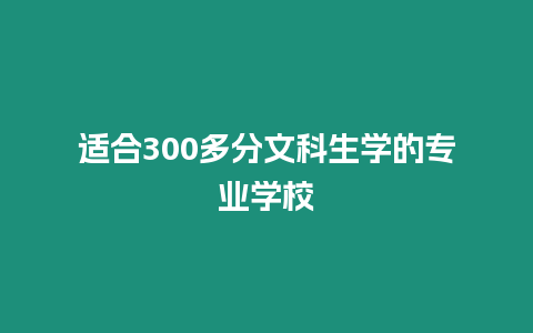 適合300多分文科生學的專業學校