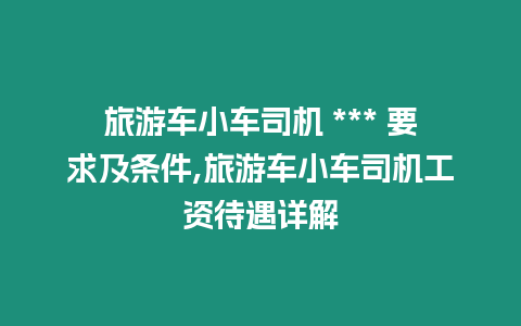 旅游車小車司機(jī) *** 要求及條件,旅游車小車司機(jī)工資待遇詳解