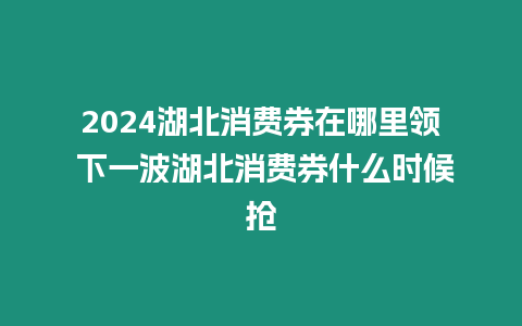 2024湖北消費券在哪里領 下一波湖北消費券什么時候搶