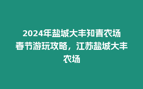 2024年鹽城大豐知青農(nóng)場(chǎng)春節(jié)游玩攻略，江蘇鹽城大豐農(nóng)場(chǎng)