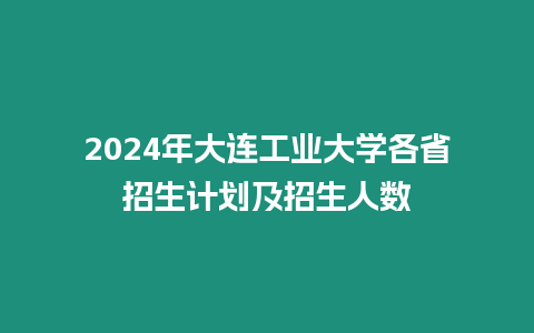 2024年大連工業(yè)大學(xué)各省招生計(jì)劃及招生人數(shù)