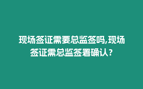 現場簽證需要總監簽嗎,現場簽證需總監簽署確認？