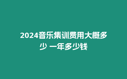 2024音樂集訓費用大概多少 一年多少錢