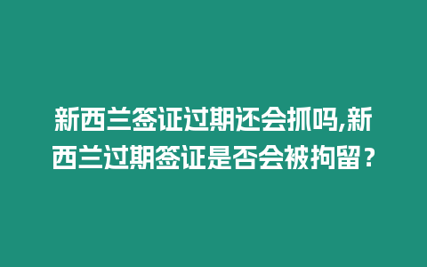 新西蘭簽證過期還會抓嗎,新西蘭過期簽證是否會被拘留？