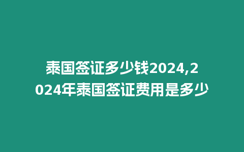 泰國簽證多少錢2024,2024年泰國簽證費用是多少