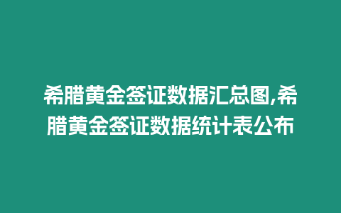 希臘黃金簽證數據匯總圖,希臘黃金簽證數據統計表公布