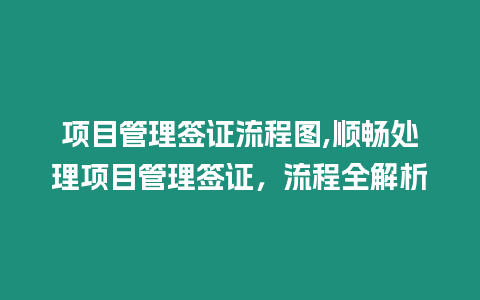 項目管理簽證流程圖,順暢處理項目管理簽證，流程全解析