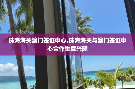 珠海海關 *** 簽證中心,珠海海關與 *** 簽證中心合作生意興隆