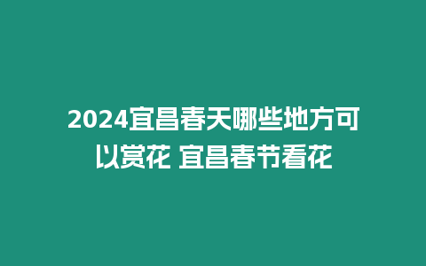 2024宜昌春天哪些地方可以賞花 宜昌春節看花