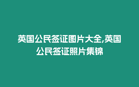 英國公民簽證圖片大全,英國公民簽證照片集錦