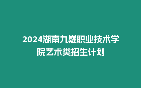 2024湖南九嶷職業技術學院藝術類招生計劃