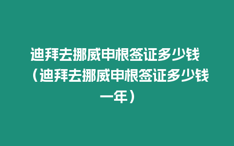 迪拜去挪威申根簽證多少錢 （迪拜去挪威申根簽證多少錢一年）