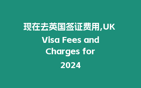 現在去英國簽證費用,UK Visa Fees and Charges for 2024