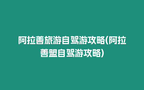 阿拉善旅游自駕游攻略(阿拉善盟自駕游攻略)