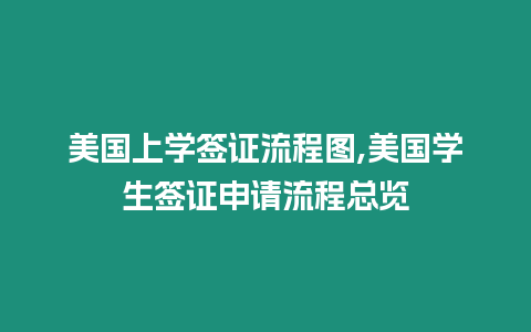 美國上學簽證流程圖,美國學生簽證申請流程總覽