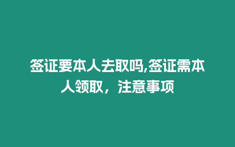 簽證要本人去取嗎,簽證需本人領取，注意事項