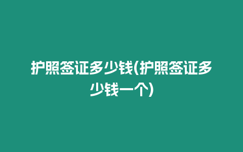 護照簽證多少錢(護照簽證多少錢一個)