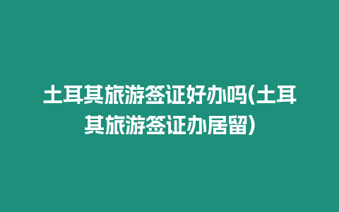 土耳其旅游簽證好辦嗎(土耳其旅游簽證辦居留)