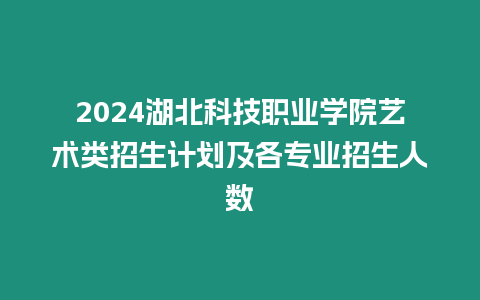 2024湖北科技職業學院藝術類招生計劃及各專業招生人數