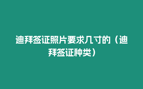 迪拜簽證照片要求幾寸的（迪拜簽證種類）