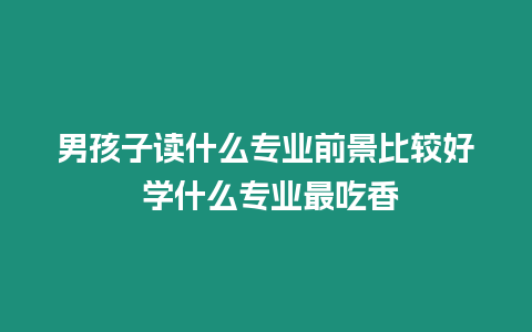 男孩子讀什么專業前景比較好 學什么專業最吃香