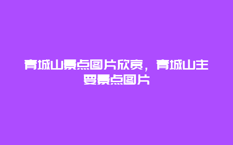 青城山景點圖片欣賞，青城山主要景點圖片