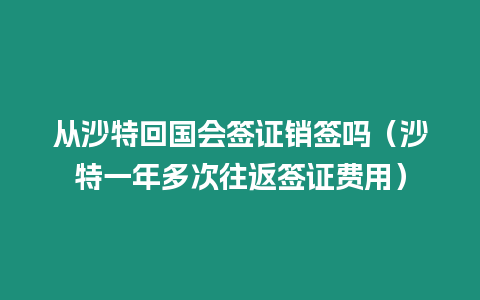 從沙特回國會簽證銷簽嗎（沙特一年多次往返簽證費用）