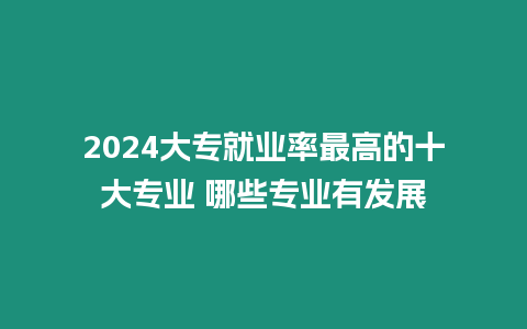 2024大專就業率最高的十大專業 哪些專業有發展