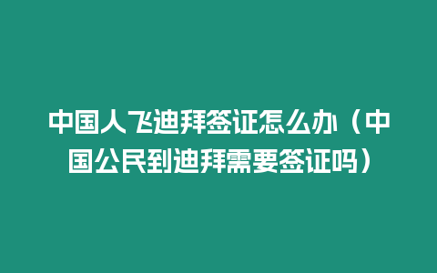 中國人飛迪拜簽證怎么辦（中國公民到迪拜需要簽證嗎）