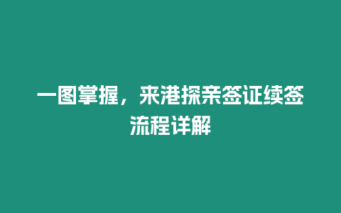 一圖掌握，來港探親簽證續簽流程詳解