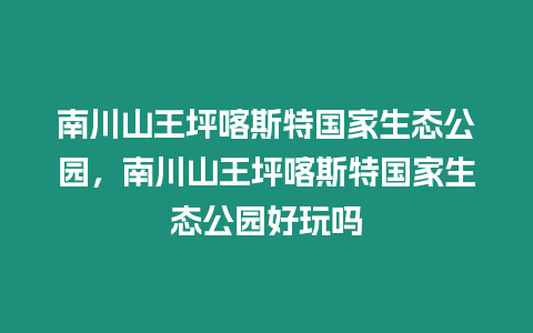 南川山王坪喀斯特國家生態公園，南川山王坪喀斯特國家生態公園好玩嗎