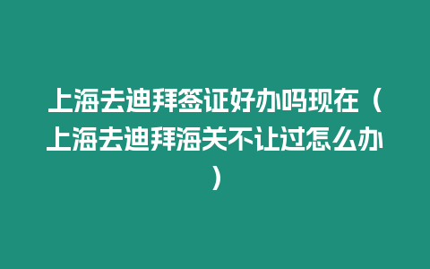 上海去迪拜簽證好辦嗎現(xiàn)在（上海去迪拜海關(guān)不讓過(guò)怎么辦）