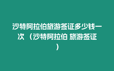 沙特阿拉伯旅游簽證多少錢一次 （沙特阿拉伯 旅游簽證）