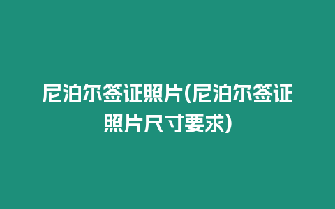 尼泊爾簽證照片(尼泊爾簽證照片尺寸要求)