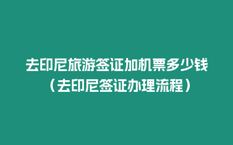 去印尼旅游簽證加機票多少錢（去印尼簽證辦理流程）