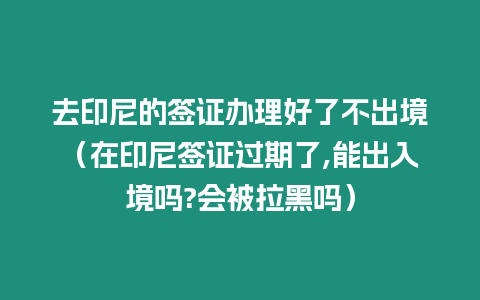 去印尼的簽證辦理好了不出境（在印尼簽證過期了,能出入境嗎?會被拉黑嗎）