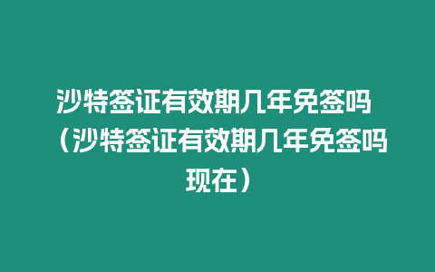 沙特簽證有效期幾年免簽嗎 （沙特簽證有效期幾年免簽嗎現(xiàn)在）