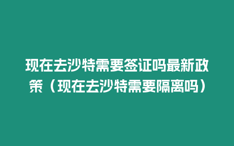 現在去沙特需要簽證嗎最新政策（現在去沙特需要隔離嗎）