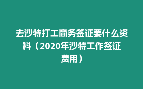 去沙特打工商務簽證要什么資料（2020年沙特工作簽證費用）