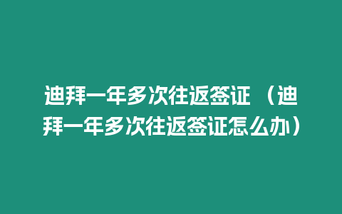 迪拜一年多次往返簽證 （迪拜一年多次往返簽證怎么辦）