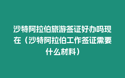 沙特阿拉伯旅游簽證好辦嗎現在（沙特阿拉伯工作簽證需要什么材料）