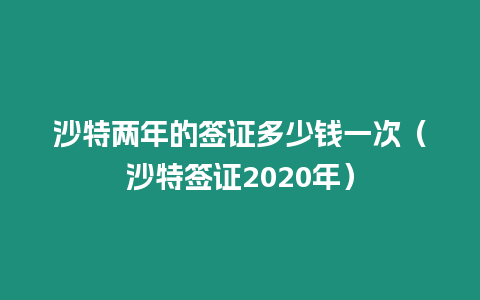 沙特兩年的簽證多少錢一次（沙特簽證2020年）