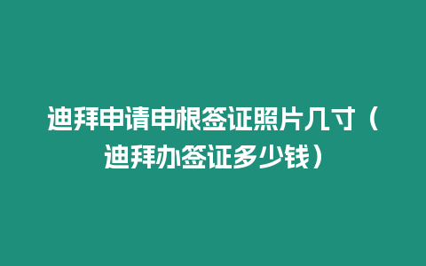 迪拜申請申根簽證照片幾寸（迪拜辦簽證多少錢）