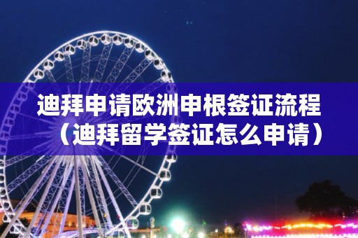 迪拜申請歐洲申根簽證流程（迪拜留學簽證怎么申請）