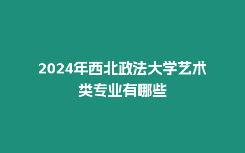 2024年西北政法大學藝術類專業有哪些