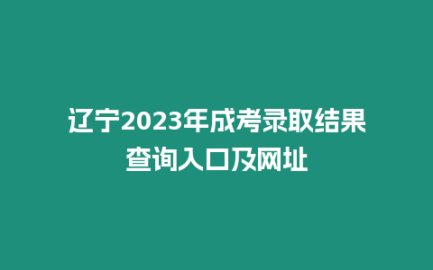 遼寧2023年成考錄取結(jié)果查詢?nèi)肟诩熬W(wǎng)址