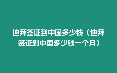 迪拜簽證到中國多少錢（迪拜簽證到中國多少錢一個月）