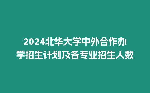 2024北華大學(xué)中外合作辦學(xué)招生計(jì)劃及各專業(yè)招生人數(shù)