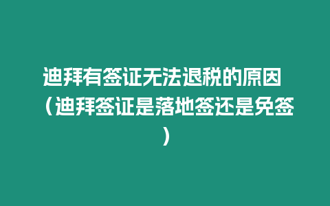 迪拜有簽證無(wú)法退稅的原因 （迪拜簽證是落地簽還是免簽）